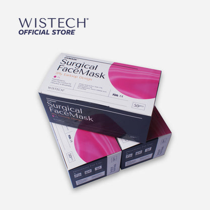 Wistech 3-Ply Surgical Face Mask UVMASK™️  (Pink) - Wistech Singapore