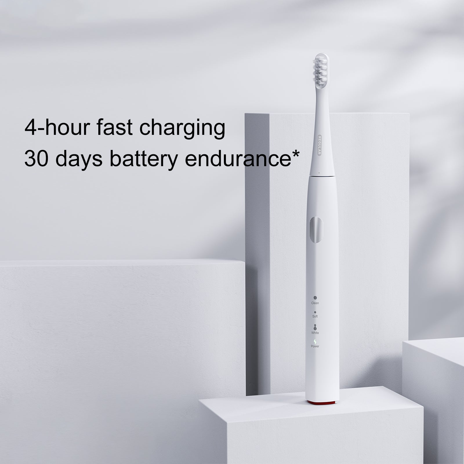 Xiaomi DR.BEI White GY1 Sonic Rechargeable Electric Toothbrush With 2 Brush Heads Adult Soft Bristle Whitening Tooth Bru - Wistech Singapore