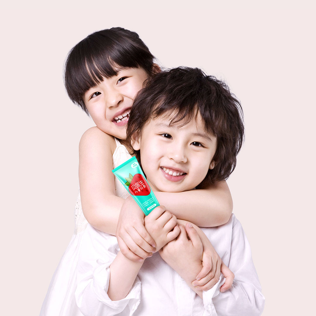 DR.BEI 0+ Probiotics Anti-Cavity Children Toothpaste (Strawberry Yogurt) Xiaomi Youpin DR·BEI 0+ Toothpaste for Children Anti Cavity And Nice Tasting for Children to Love Brushing Teeth - Wistech Singapore