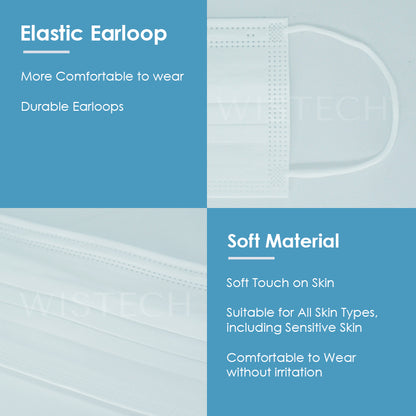 Wistech 3-Ply Surgical Face Mask UVMASK™️  (White) - Wistech Singapore