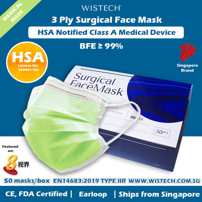green surgical mask