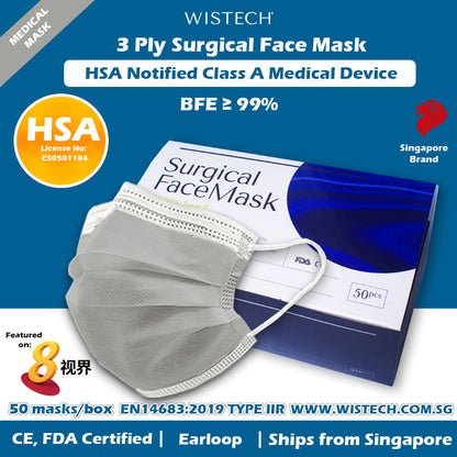    grey surgical mask