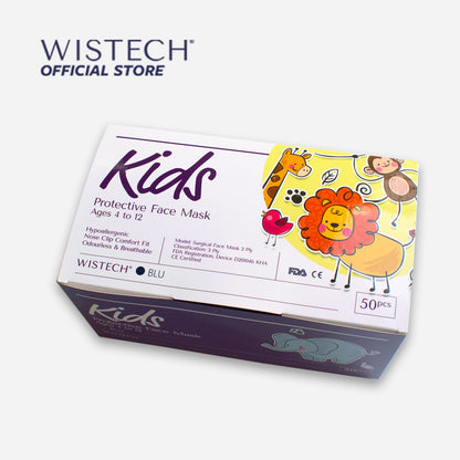 Wistech 3-Ply Kids Protective Face Mask UVMASK™️ (Blue) - Wistech Singapore