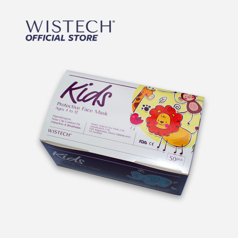 Wistech 3-Ply Kids Protective Face Mask UVMASK™️ (Black/Pink/White) - Wistech Singapore