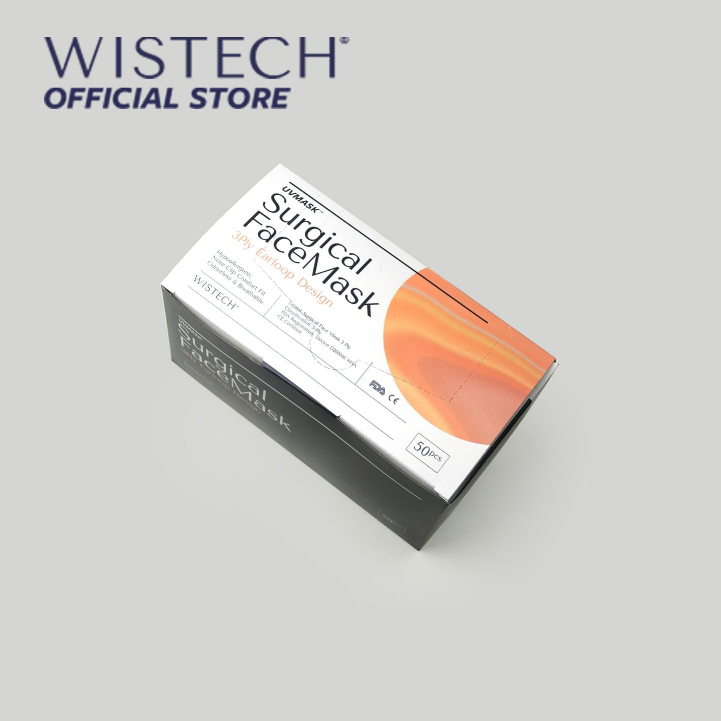 Wistech 3-Ply Surgical Face Mask UVMASK™️  (Purple) - Wistech Singapore